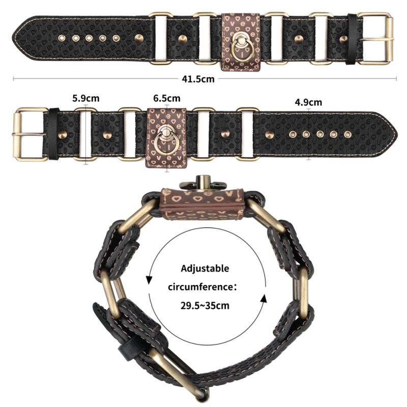 Rebellion Reign Hogtie Set – Bronze Spiked Handcuffs and Ankle Cuffs Restraint Set > Bondage Gear > Restraints