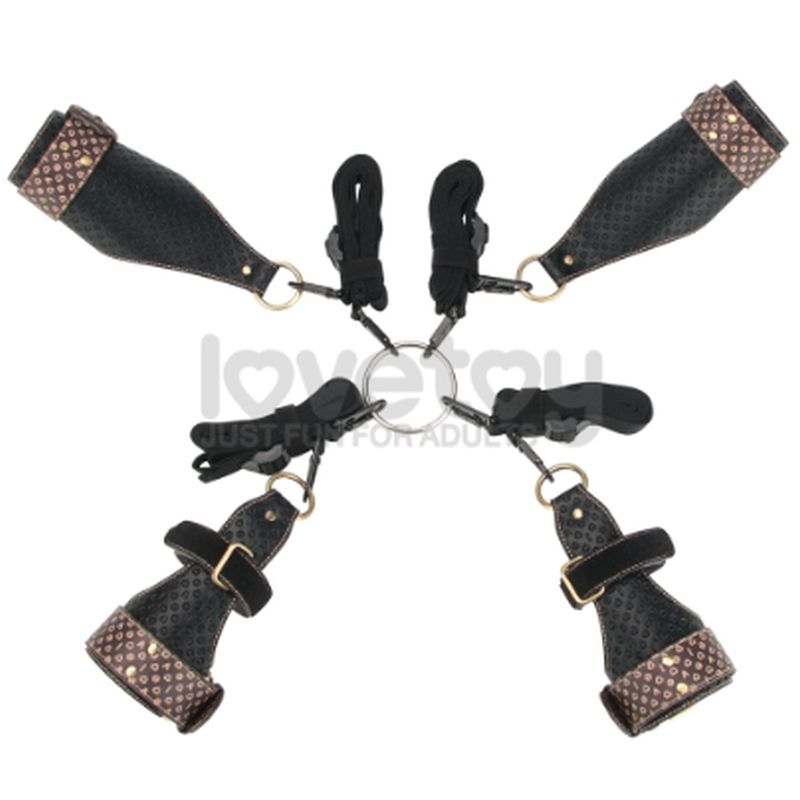 Rebellion Reign Under Mattress Restraint – Adjustable PU and Nylon Restraint Set > Bondage Gear > Bed Restraints