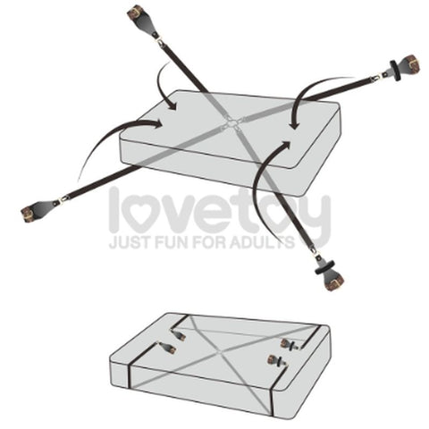 Rebellion Reign Under Mattress Restraint Set – Adjustable Nylon Straps Bondage Restraint > Bondage Gear > Bed Restraints