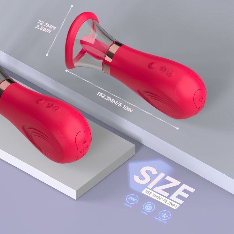 Sybil 3-in-1 Sucking Licking Tickling Stimulator – Waterproof Vibrator STIMULATORS
