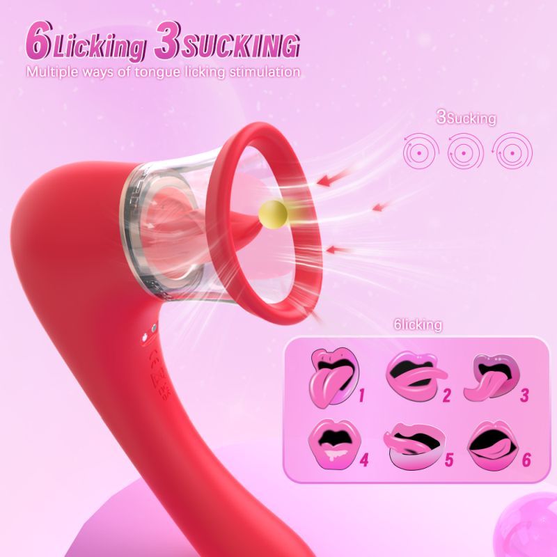 Trumpet 3-in-1 Sucking Licking Vibrating Vaginal Stimulator – Waterproof Rechargeable Vibrator STIMULATORS