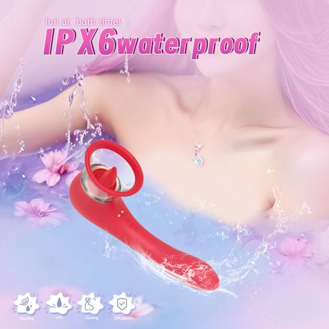 Trumpet 3-in-1 Sucking Licking Vibrating Vaginal Stimulator – Waterproof Rechargeable Vibrator STIMULATORS