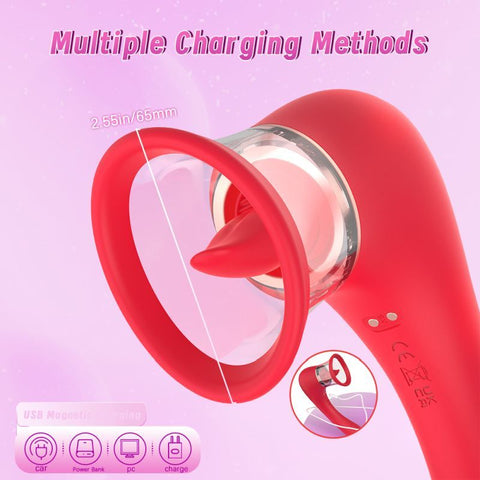Trumpet 3-in-1 Sucking Licking Vibrating Vaginal Stimulator – Waterproof Rechargeable Vibrator STIMULATORS