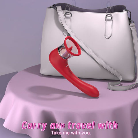 Trumpet 3-in-1 Sucking Licking Vibrating Vaginal Stimulator – Waterproof Rechargeable Vibrator STIMULATORS