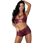Thalia Burgundy Tease (Burgundy) – Two-Piece Lingerie Set > Clothes > Lingerie Sets