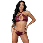 Juno Burgundy Jewel Two-Piece Set – Lingerie > Clothes > Lingerie Sets