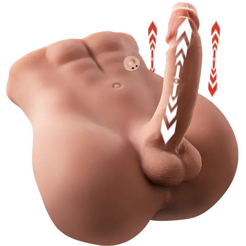Bartlett USB Auto Thrusting Male Torso (15cm) – Sculpted Male Torso with Realistic Cock and Ass Masturbator Flesh Assturbators