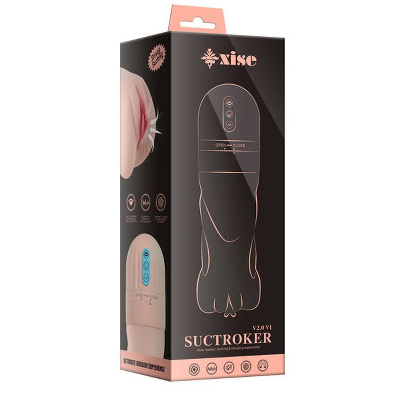 Suctroker Dual Density Vibrating Sucking Masturbator – Vaginal Masturbator > Sex Toys For Men > Masturbators > Vibrating