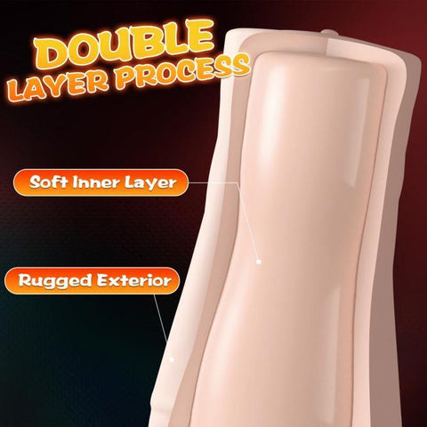Penny Pussy Dual Layer Vibrating Masturbator Masturbation Aids for Males