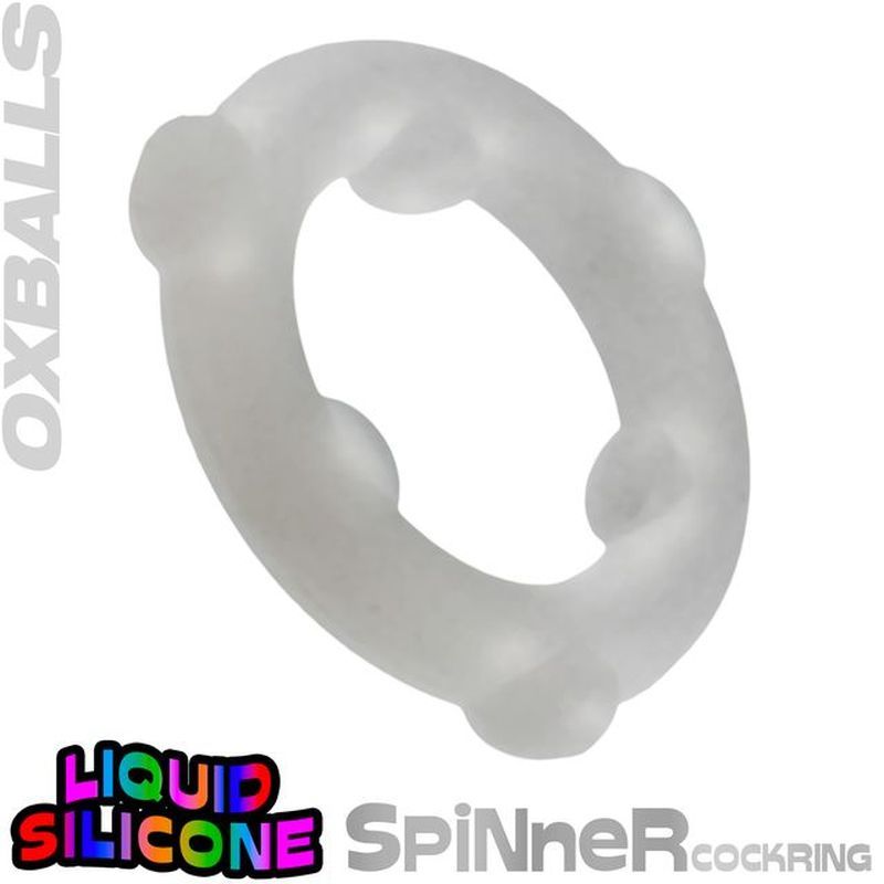 Oxballs Spinner (Clear) – Premium Silicone Cock Ring > Cock Ring > Single