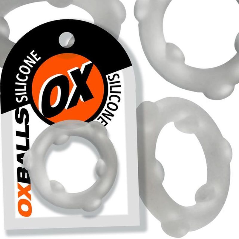 Oxballs Spinner (Clear) – Premium Silicone Cock Ring > Cock Ring > Single