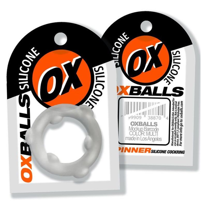 Oxballs Spinner (Clear) – Premium Silicone Cock Ring > Cock Ring > Single