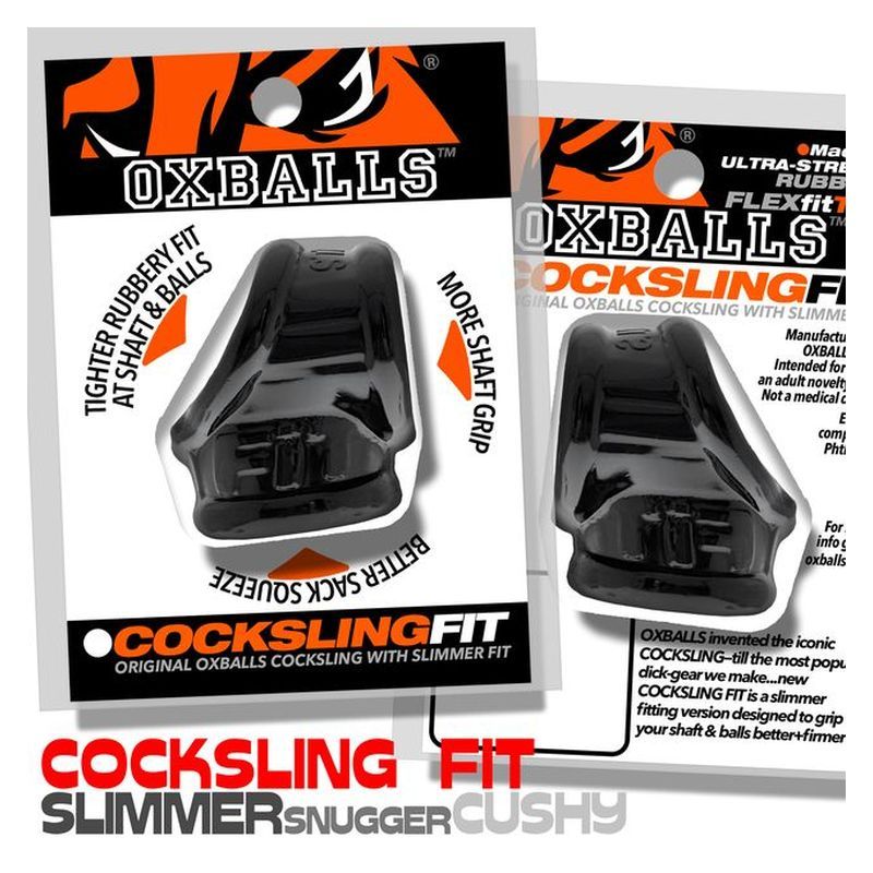 Cocksling Fit (Black) – Slim Adjustable Strap-On Cock Sling > Cock Ring > Sling