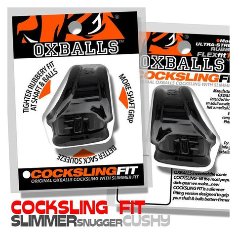 Cocksling Fit (Black) – Slim Adjustable Strap-On Cock Sling > Cock Ring > Sling
