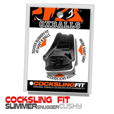 Cocksling Fit (Black) – Slim Adjustable Strap-On Cock Sling > Cock Ring > Sling