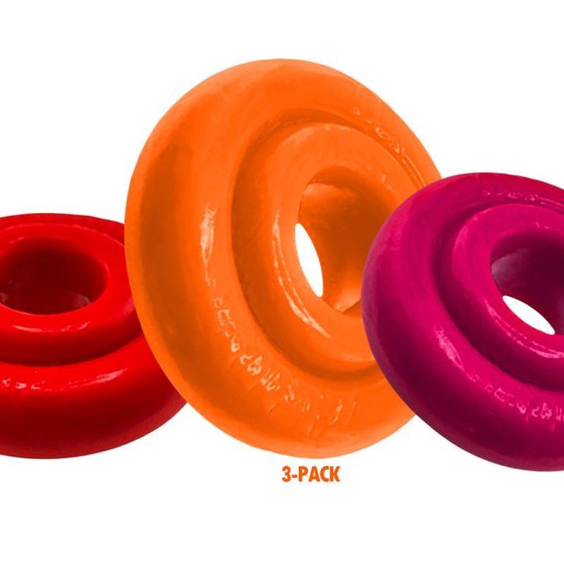 RimRingz 3-Pack Multi-Size Set – Plush-Lip Cockrings with Grippy Soft Rubber Rims Cockrings Secondary image