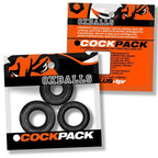 Cockpack Multi Design (Black Mica) – Multi-Size Multi-Shape Cockring Pack > Cock Ring > Sets