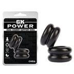 Double Stacked Dual Pleasure Ring (Black) – Stamina Enhancing Ring > Cock Ring > Sling