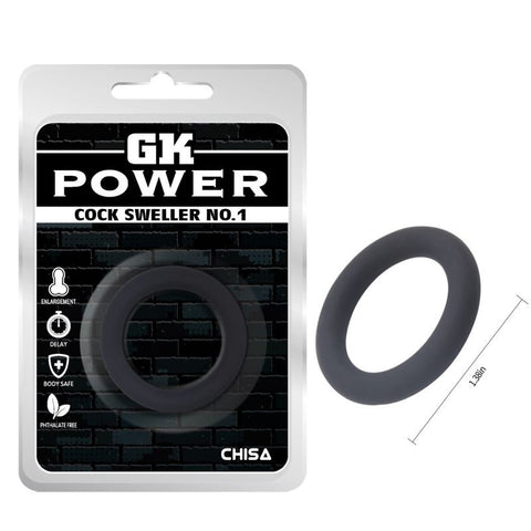 Cock Sweller Silicone Ring – Premium Stretchy 3.5cm Diameter Cock Ring Black One Size > Cock Ring > Single