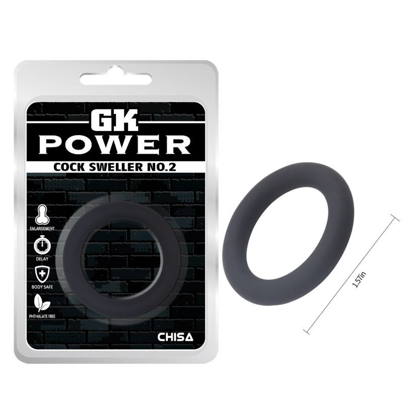 Cock Sweller Silicone Ring – Stretchy 4 cm Diameter Penis Ring Black One Size > Cock Ring > Single Main image
