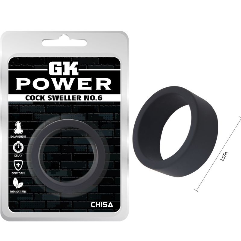 Cock Sweller No.6 (Silicone) – 4 cm Diameter Cock Ring Black One Size > Cock Ring > Single Main image