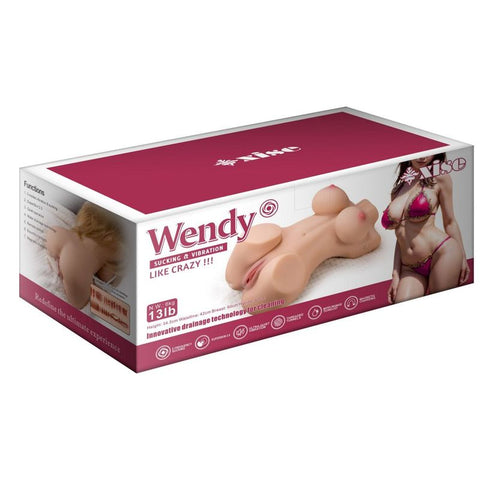 Wendy 6kg Remote-Controlled Female Torso (T-Skin) – Lifelike Vibrating Masturbator > Sex Toys For Men > Assbators