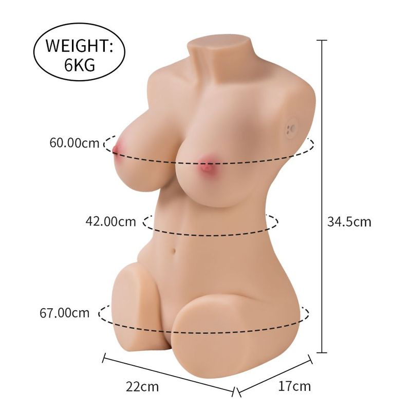 Wendy 6kg Remote-Controlled Female Torso (T-Skin) – Lifelike Vibrating Masturbator > Sex Toys For Men > Assbators