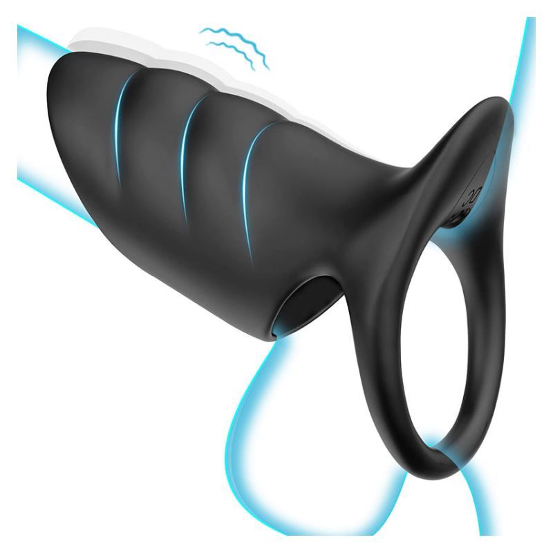 Surge Vibrating Penis Sleeve Cock Ring – Body-Safe Silicone Sleeve Black > Sex Toys > Couples Toys