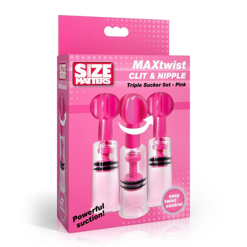 MAXtwist Clit and Nipple Sucker Set – 3 Piece Suction Toy Set > Sex Toys > Nipple Suckers Main image