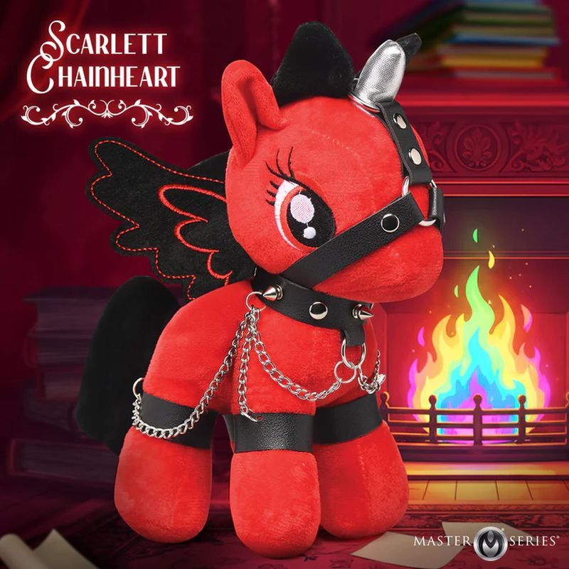 Scarlet Chainheart Bondage Pony – Plush Bondage Toy Red > Novelties > Gag Gifts