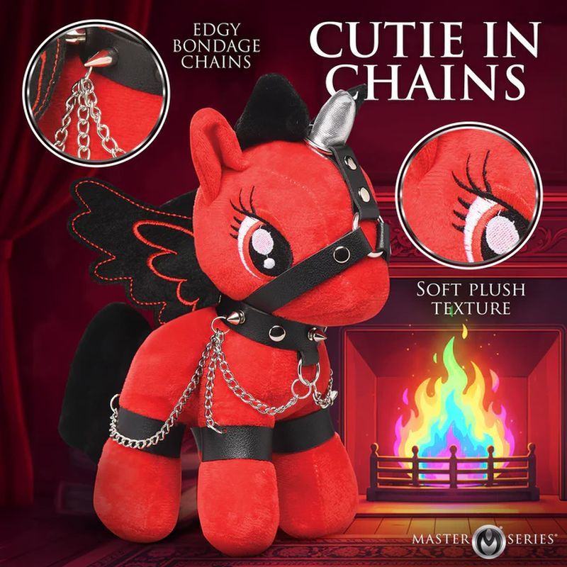 Scarlet Chainheart Bondage Pony – Plush Bondage Toy > Novelties > Gag Gifts