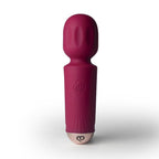 Rechargeable Silicone Mini Wand (Azalea Red) – Waterproof 16 Mode Wand Vibrator Red > Sex Toys > Mini Massagers