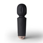 Black Tulip Rechargeable Mini Wand (Black) – Waterproof Silicone Wand with 16 Modes Black > Sex Toys > Mini Massagers