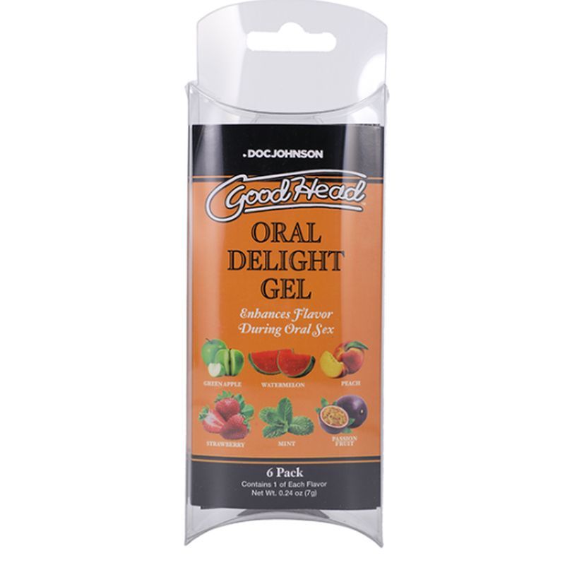 GoodHead Oral Delight Gel 6-Pack Assorted Flavors 0.24 oz Single-Use Packets > Relaxation Zone > Edible Treats