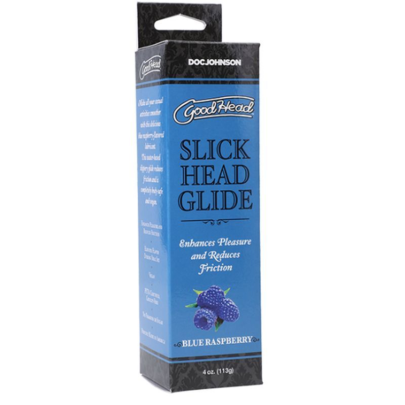 Slick Head Glide – Water-Based Blue Raspberry Flavored Personal Lubricant 4 Oz > Lube > Flavoured