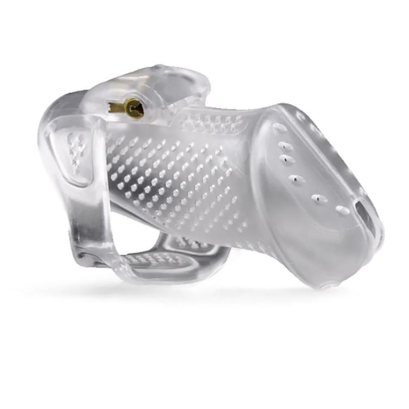 Brutus Airmesh Chastity Cage – Lightweight Breathable Polyethylene Extended Wear Device Clear > Bondage Gear > Male Chastity Main image