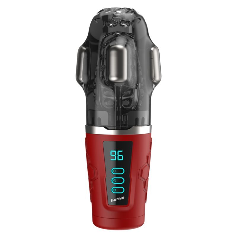 Hypershaker Automatic App Controlled Masturbator with LCD and Vibrations Red > Sex Toys For Men > Masturbators > Vibrating Main image