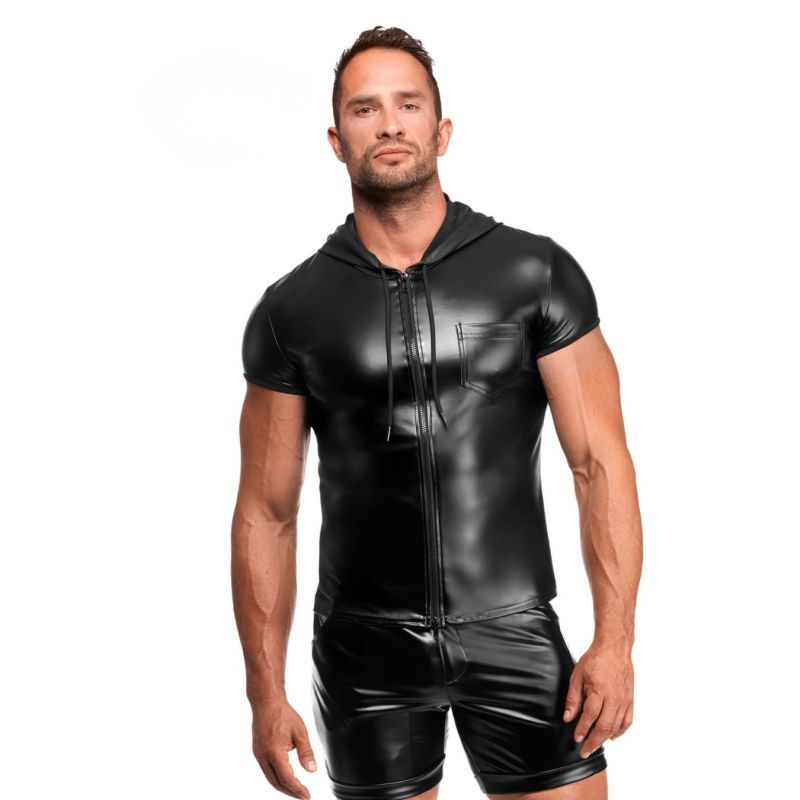 Vexen Hooded T-Shirt – Powerwetlook Fabric Shirt > Clothes > Mens Apparel