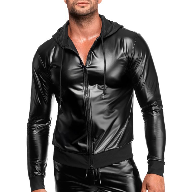 Vexen Hooded Jacket – Sleek High-Gloss Powerwetlook Jacket > Clothes > Mens Latex