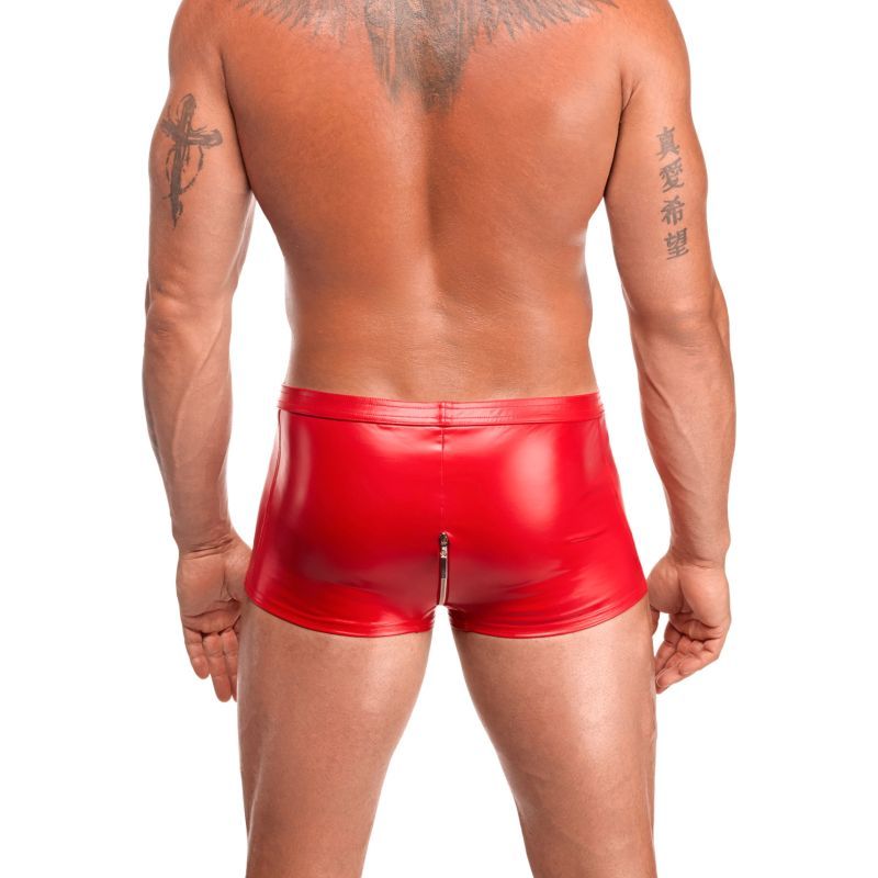 Red Ignite Shorts – Glossy Powerwetlook Sculpted Shorts > Clothes > Mens Latex