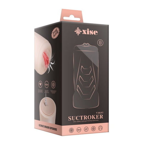 Suctroker Dual Density Vibrating Sucking Vaginal Masturbator – Vibrating Masturbator > Sex Toys For Men > Masturbators > Vibrating