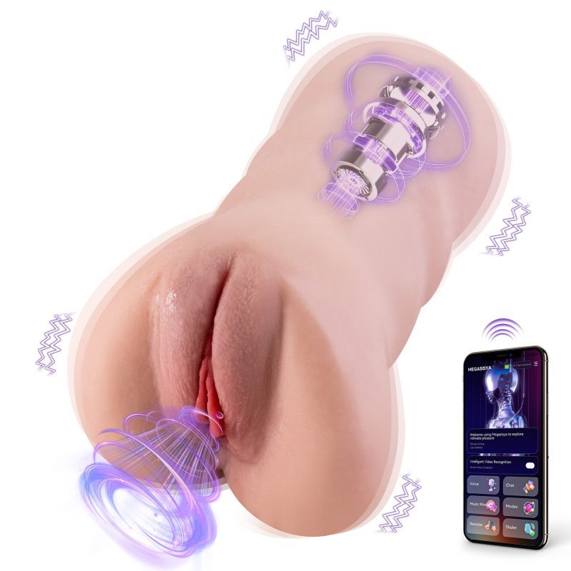 Sora App Controlled – Realistic Thrusting Vibrating Vaginal Masturbator Flesh > Sex Toys For Men > Masturbators > Vibrating