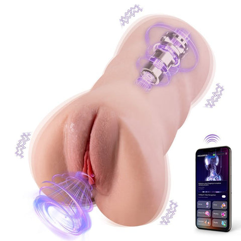 Sora App Controlled – Realistic Thrusting Vibrating Vaginal Masturbator Flesh > Sex Toys For Men > Masturbators > Vibrating