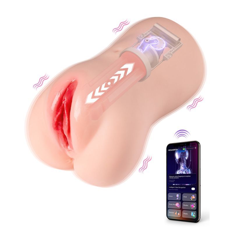 Eliza App Controlled – Thrusting Vibrating Realistic Vaginal Masturbator Flesh > Sex Toys For Men > Masturbators > Vibrating
