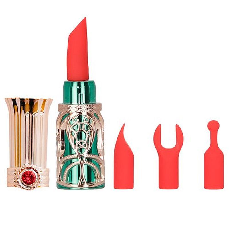 Emerald Kiss 4-in-1 – Luxury Lipstick Vibrator with Interchangeable Tips > Vibrators > Mini Vibrators