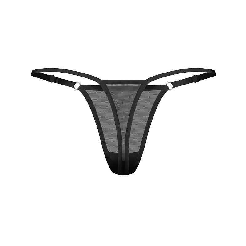 Fuck Me Thong (Black) – Sheer Mesh Lingerie > Clothes > Panties