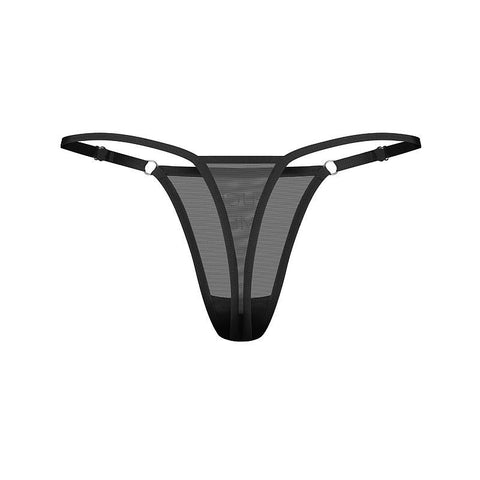 Fuck Me Thong (Black) – Sheer Mesh Lingerie > Clothes > Panties