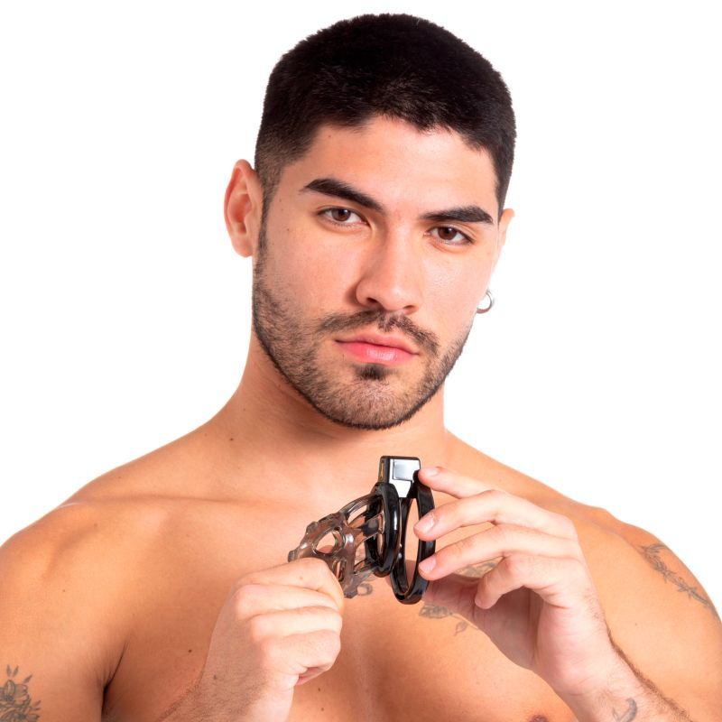 Gladiator Size 1 Soft Cock Cage with Pussification Plug – Comfortable Chastity Device > Bondage Gear > Male Chastity