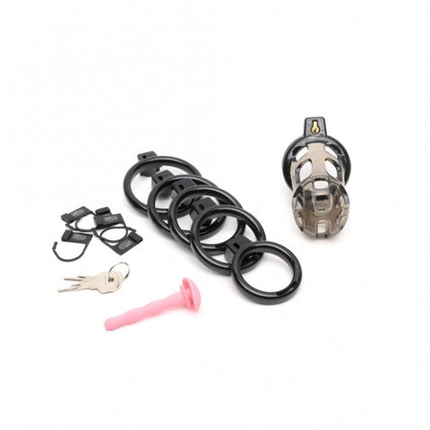 Gladiator Size 1 Soft Cock Cage with Pussification Plug – Comfortable Chastity Device