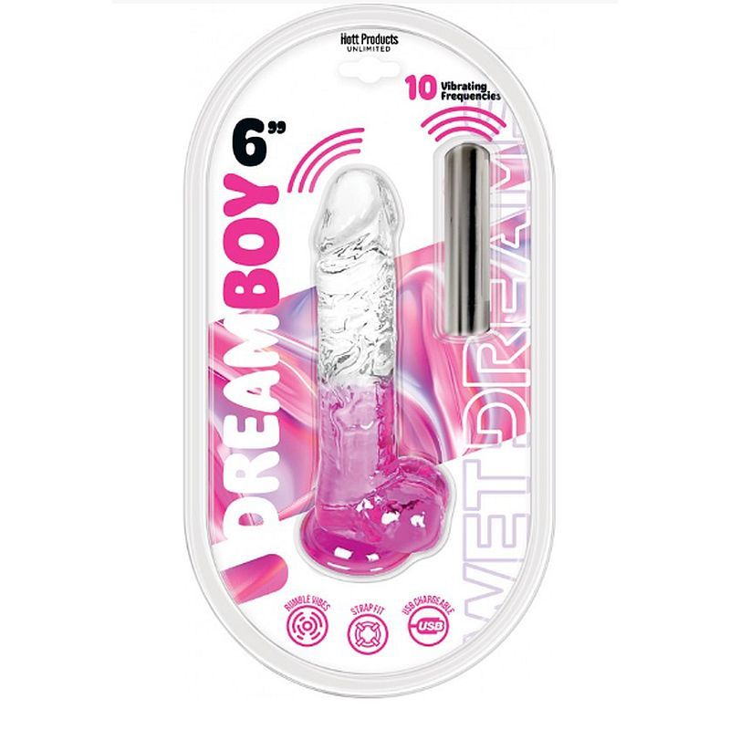 Jelly Dream Boy (Pink) – 6 Inch Flexible Jelly Vibrator Magenta > Vibrators > Standard Vibrators Main image
